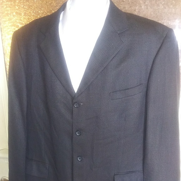 OSCAR DE LA RENTA Black Blazer Size 48L - Picture 2 of 4